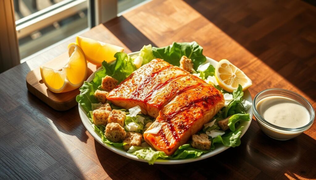 Salmon Caesar Salad Recipe - Easy & Delicious-1